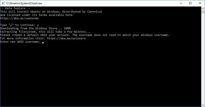 zainstaluj bash Windows 10 3